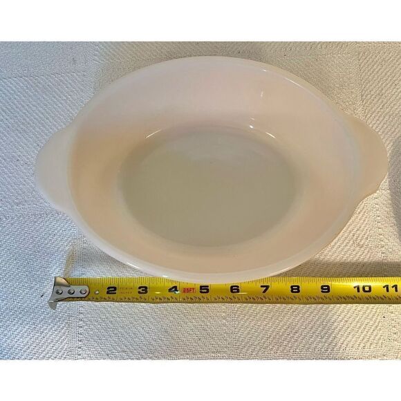 Vintage Pyrex FIRE KING Peach Lusterware 1-1/2 Qt. Casserole Dish #467 READ - Picture 15 of 16